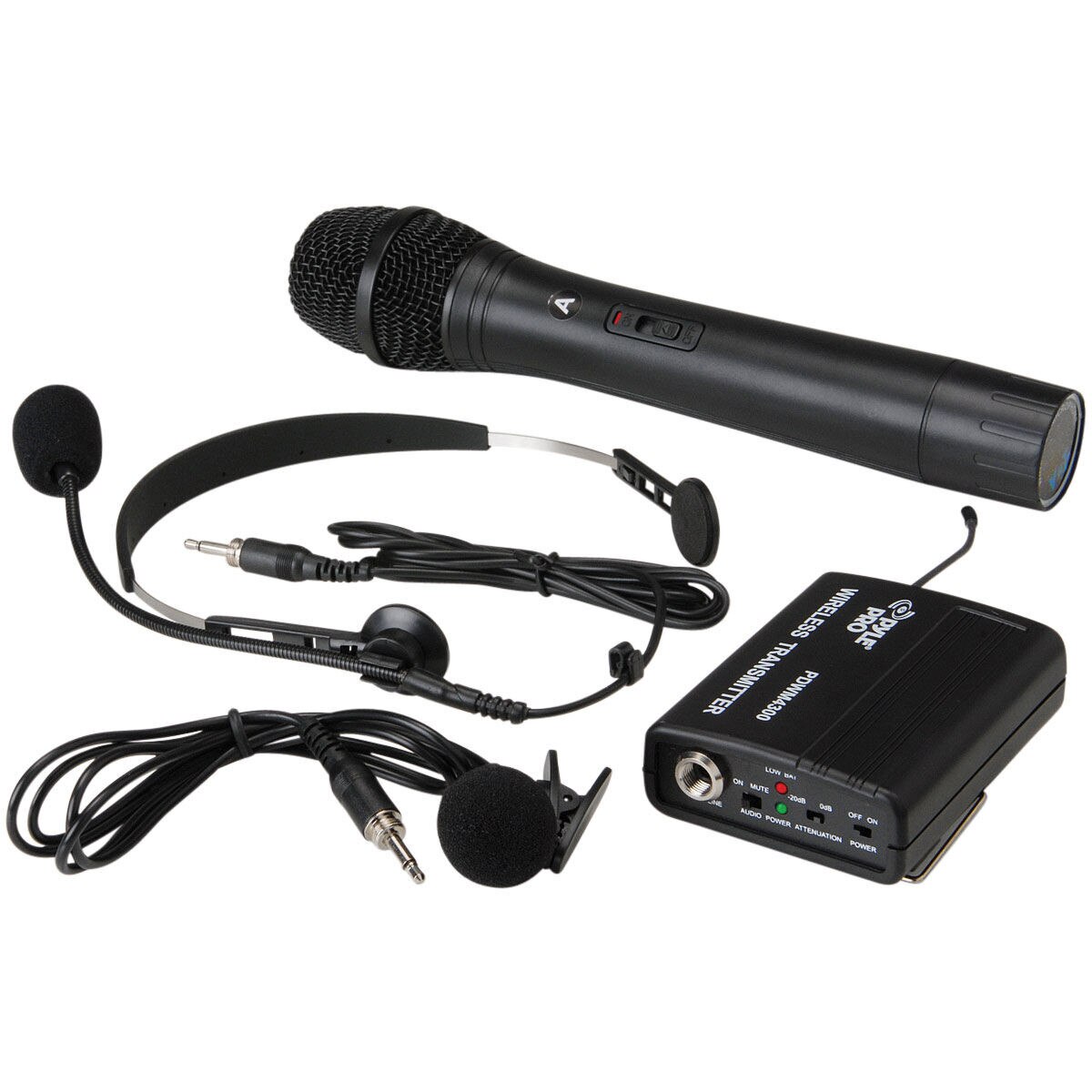 Pyle PDWM4300 4 Mic VHF Wireless Microphone System